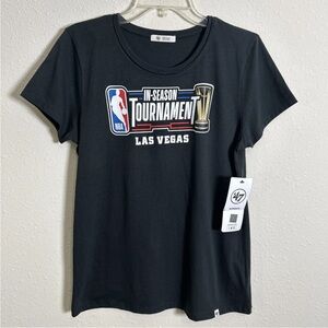 NWT NBA In Season Tournament ‘47 Brand Las Vegas Black T-Shirt Women’s Size Med